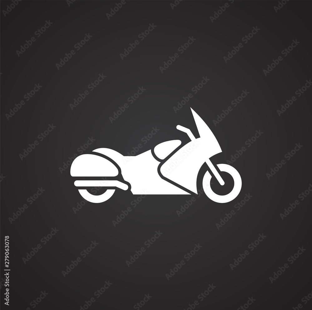 Poster moto related icon on background for graphic and web design. simple illustration. internet concept sy