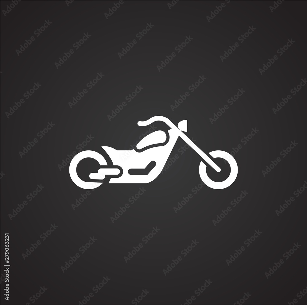 Poster moto related icon on background for graphic and web design. simple illustration. internet concept sy