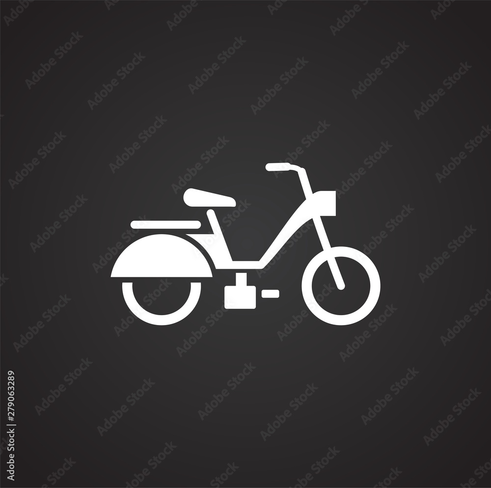 Poster moto related icon on background for graphic and web design. simple illustration. internet concept sy