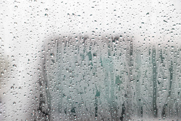 Water drop on glass windows
