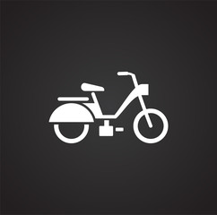Fototapeta premium Moto related icon on background for graphic and web design. Simple illustration. Internet concept symbol for website button or mobile app.