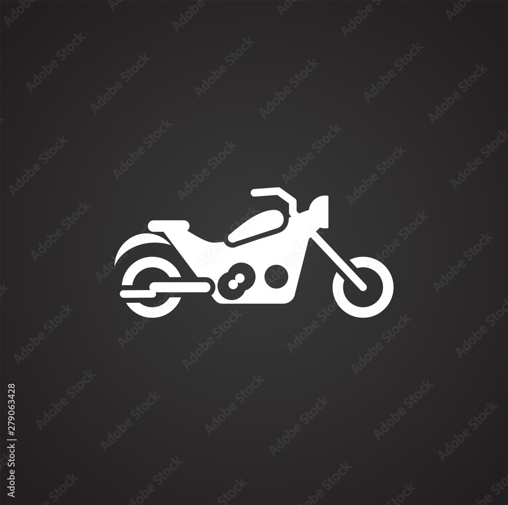Poster moto related icon on background for graphic and web design. simple illustration. internet concept sy