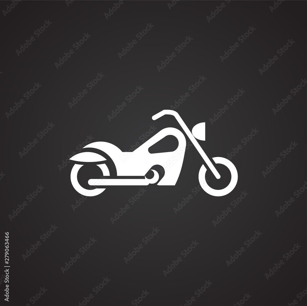 Poster moto related icon on background for graphic and web design. simple illustration. internet concept sy