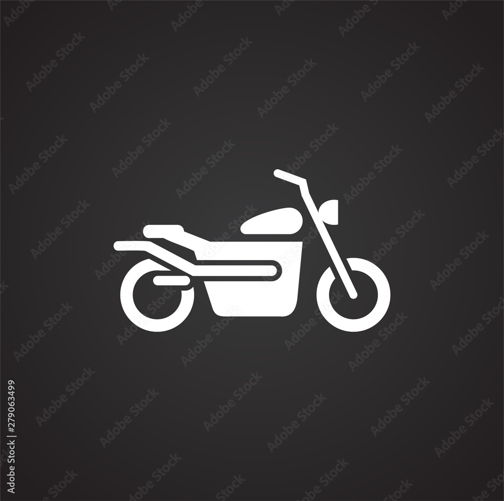 Poster moto related icon on background for graphic and web design. simple illustration. internet concept sy