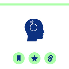 Simple flat icon on white background.