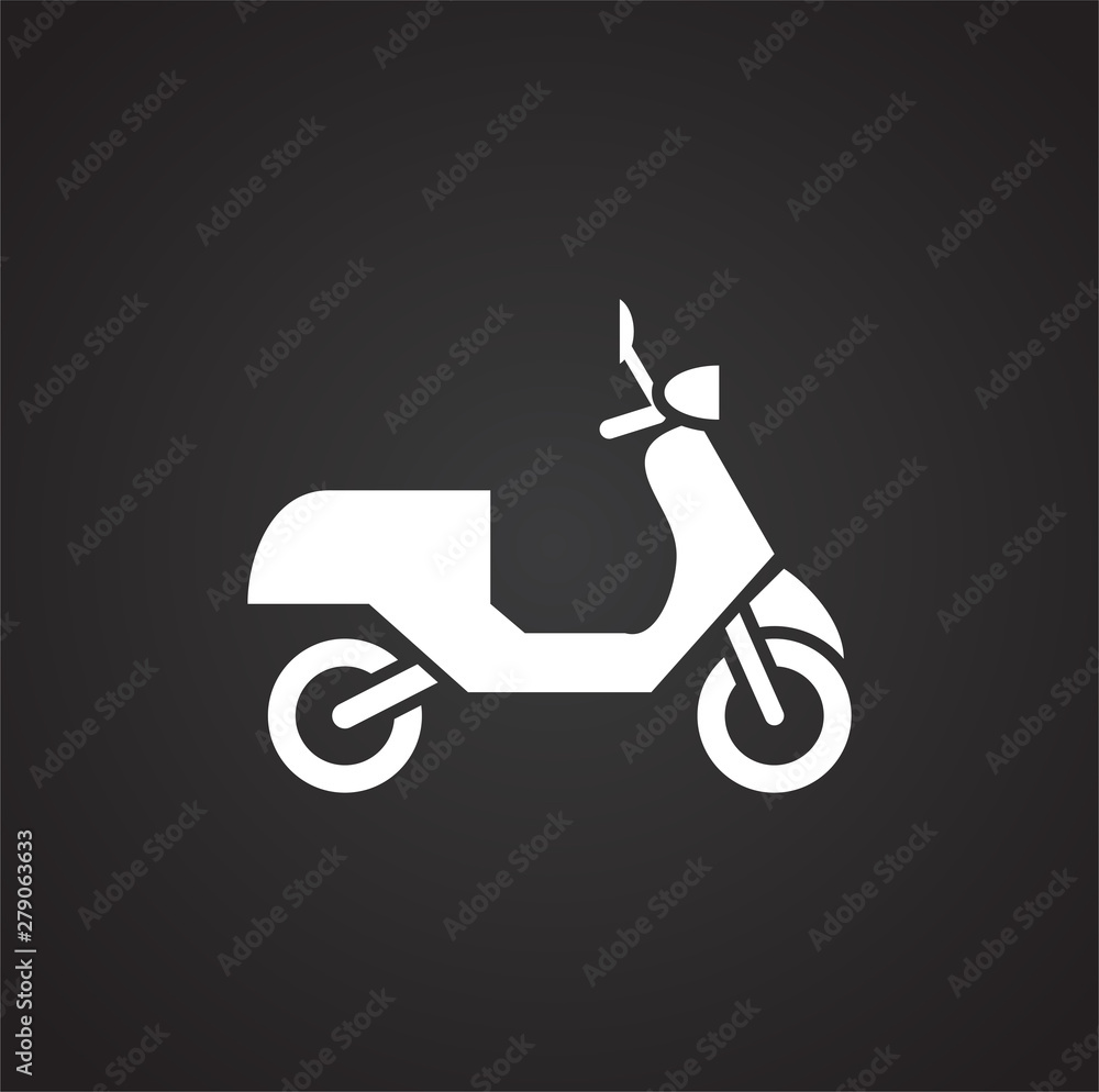 Poster moto related icon on background for graphic and web design. simple illustration. internet concept sy