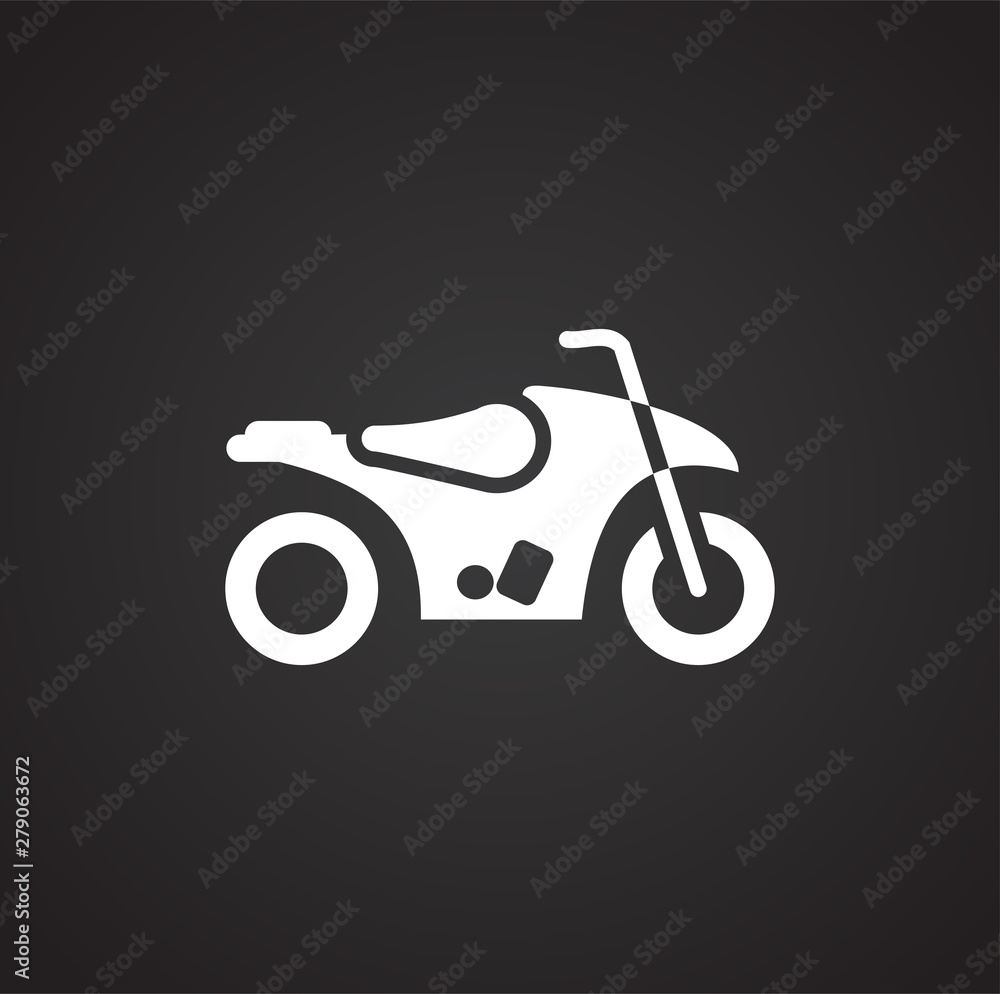 Poster moto related icon on background for graphic and web design. simple illustration. internet concept sy