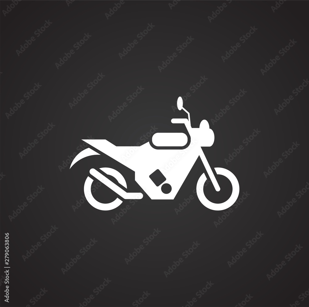 Poster moto related icon on background for graphic and web design. simple illustration. internet concept sy