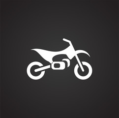 Moto related icon on background for graphic and web design. Simple illustration. Internet concept symbol for website button or mobile app.