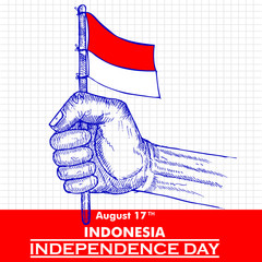 indonesia independence day, doodle