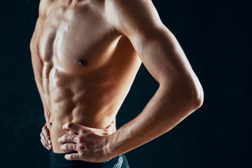muscular man with perfect body
