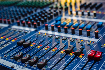 DJ headphones and DJ mixer.