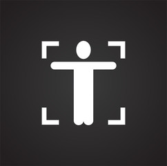 Obraz premium Human scanning related icon on background for graphic and web design. Simple illustration. Internet concept symbol for website button or mobile app.