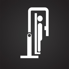 Human scanning related icon on background for graphic and web design. Simple illustration. Internet concept symbol for website button or mobile app.