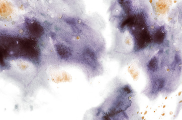 Abstract colorful watercolor background for graphic design, hand painted on paper