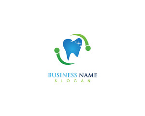Dental care health logo design template