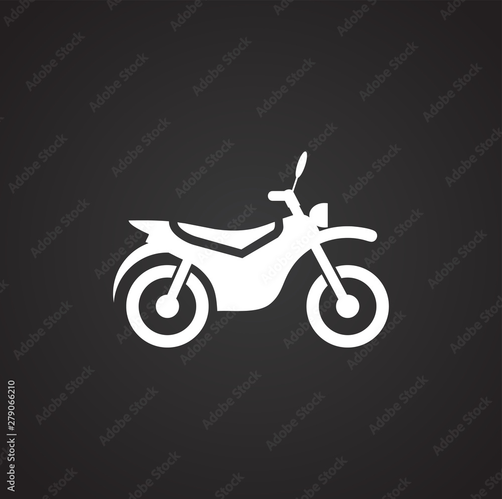 Poster moto related icon on background for graphic and web design. simple illustration. internet concept sy