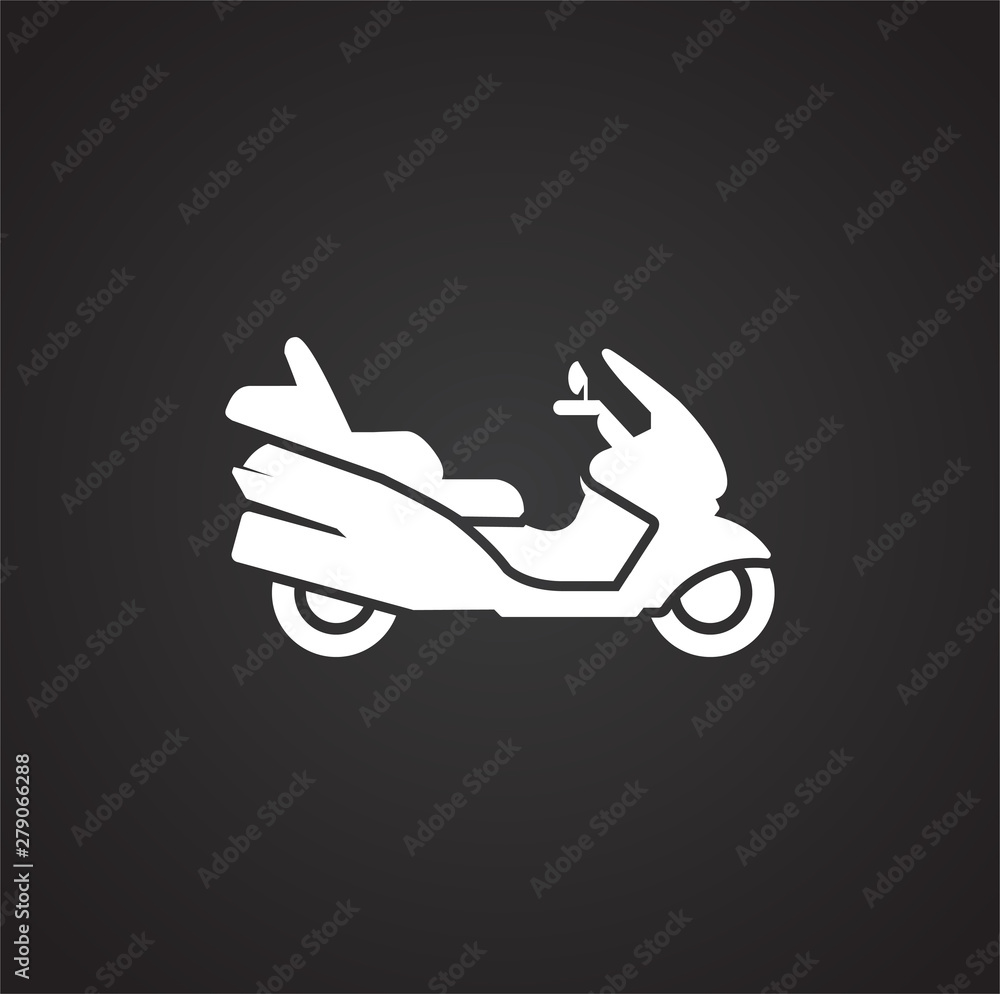 Poster moto related icon on background for graphic and web design. simple illustration. internet concept sy