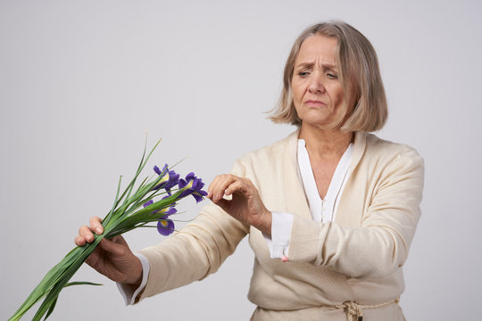woman with plant