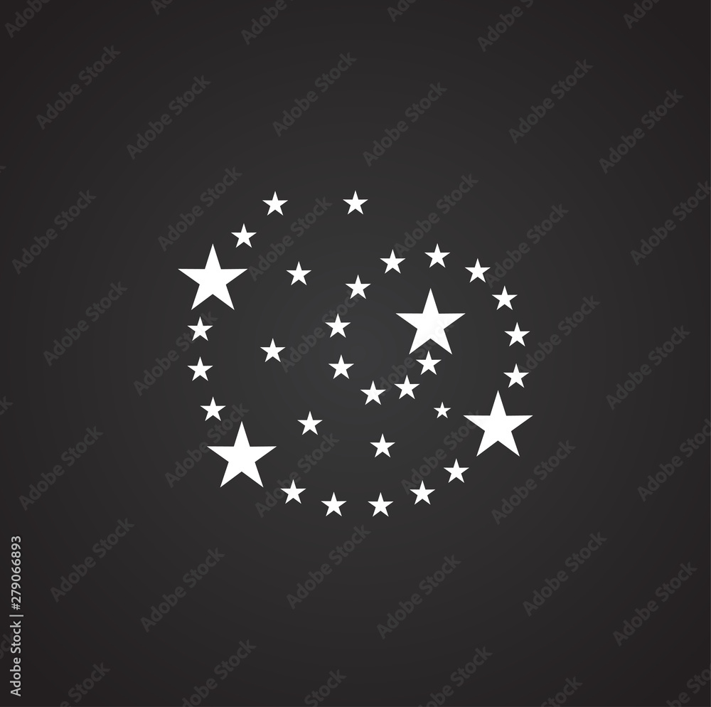Poster firework related icon on background for graphic and web design. simple illustration. internet concep