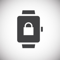 Smart lock icon on background for graphic and web design. Simple illustration. Internet concept symbol for website button or mobile app.