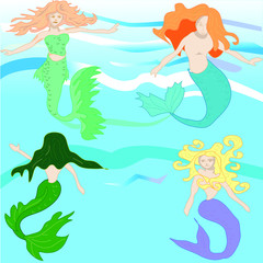 Cute Fairy Tale Mermaid Set
