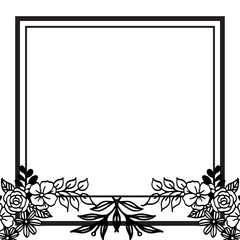 Ornate flower frame, pattern design unique, beautiful, for greeting cards. Vector