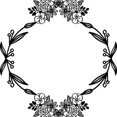 Ornate flower frame, pattern design unique, beautiful, for greeting cards. Vector
