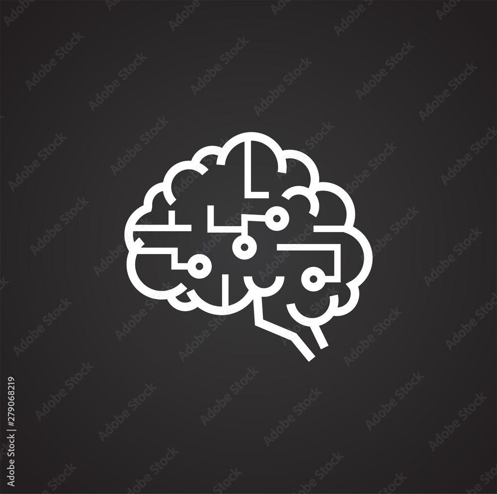 Poster ai icon on background for graphic and web design. simple illustration. internet concept symbol for w