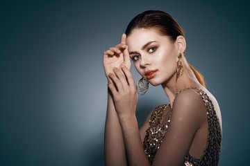 portrait of young beautiful woman with perfect skin