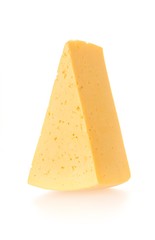 Piece of Cheese, Isolated on White