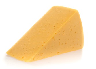 Piece of Cheese Isolated on White