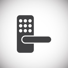 Smart lock icon on background for graphic and web design. Simple illustration. Internet concept symbol for website button or mobile app.