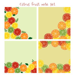 	柑橘系フルーツのメモセット