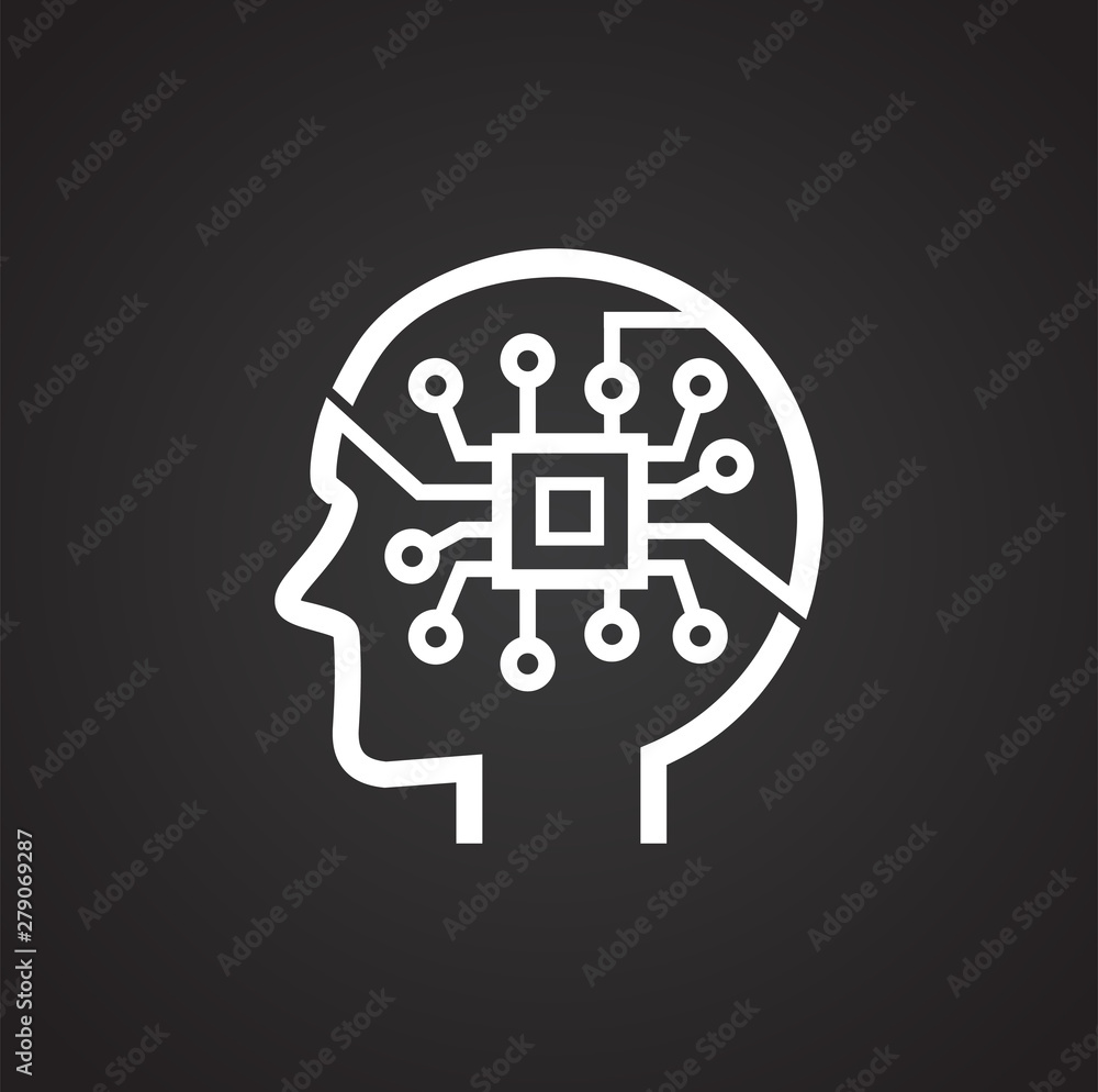 Poster ai icon on background for graphic and web design. simple illustration. internet concept symbol for w