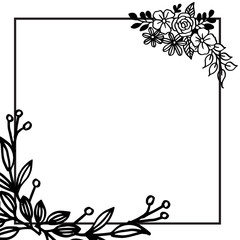 Decoration flowers and leaf, unique various cards. Vector