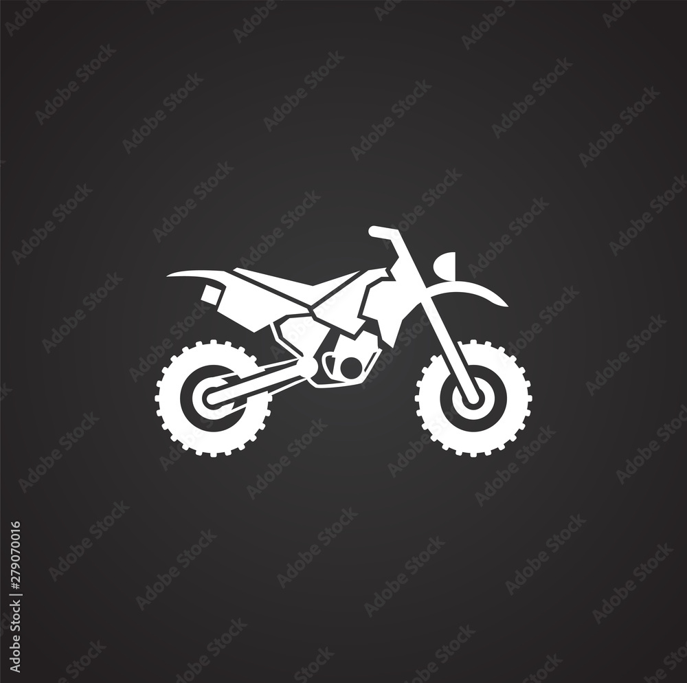 Poster moto related icon on background for graphic and web design. simple illustration. internet concept sy