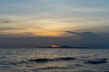 sunset over the sea