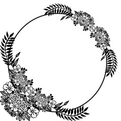 Naklejka premium Feature of drawing with frames, ornate flower and leaf, ornament of cards. Vector