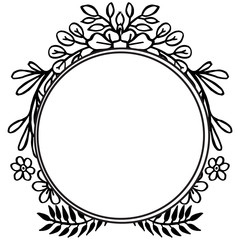 Graphic design of boutique, with various wallpaper of floral frames. Vector