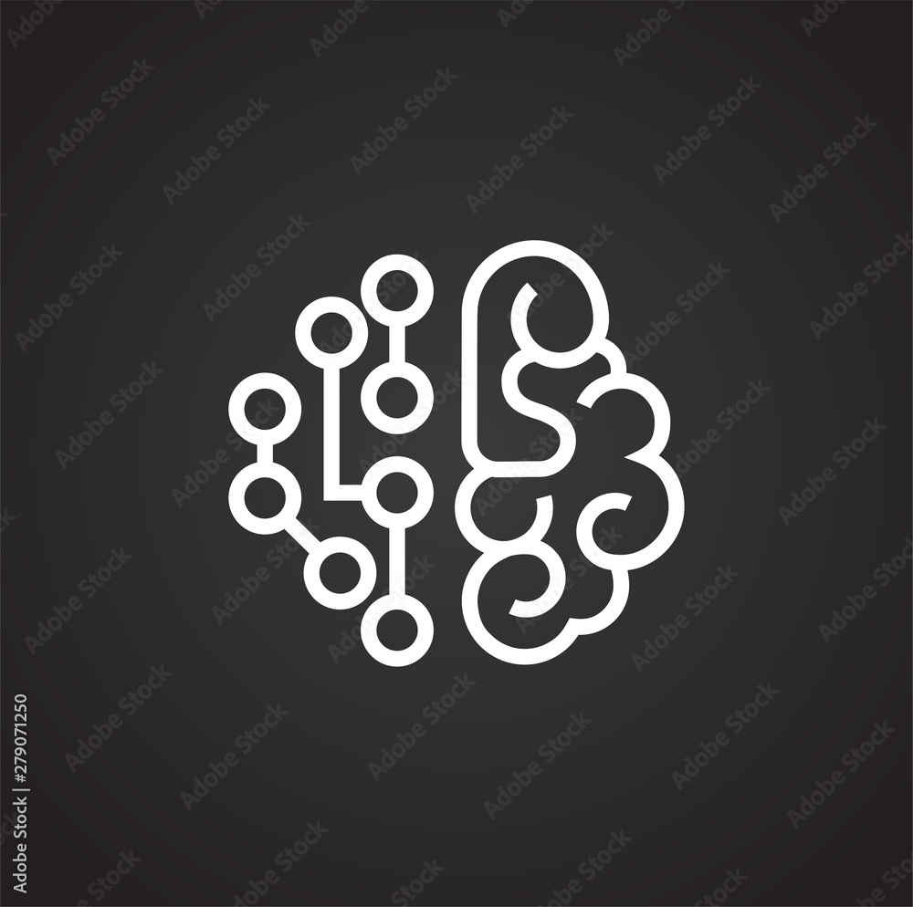 Poster ai icon on background for graphic and web design. simple illustration. internet concept symbol for w