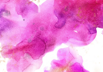 Abstract colorful watercolor background for graphic design, hand painted on paper