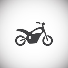 Moto related icon on background for graphic and web design. Simple illustration. Internet concept symbol for website button or mobile app.