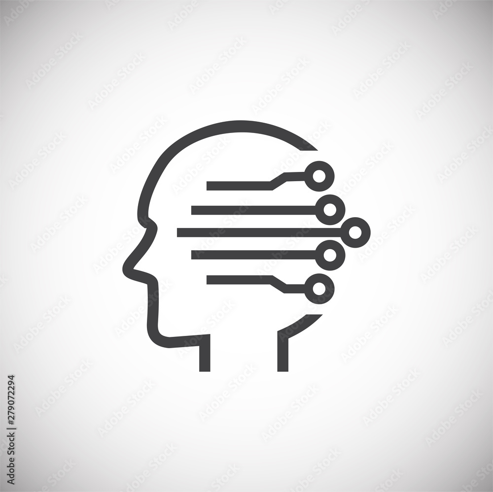 Poster ai icon on background for graphic and web design. simple illustration. internet concept symbol for w