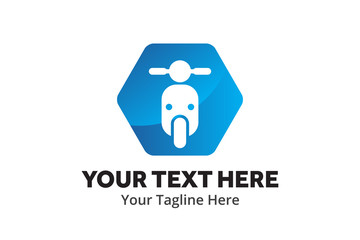 simple motorcycle logo creative design in flat style with color . emotorbike logo creative design for identity and club