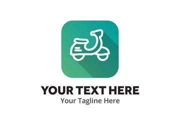 simple motorcycle logo creative design in flat style with color . emotorbike logo creative design for identity and club