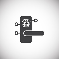 Smart lock icon on background for graphic and web design. Simple illustration. Internet concept symbol for website button or mobile app.