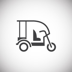 Moto related icon on background for graphic and web design. Simple illustration. Internet concept symbol for website button or mobile app.