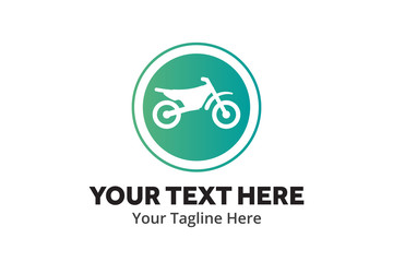 simple motorcycle logo creative design in flat style with color . emotorbike logo creative design for identity and club