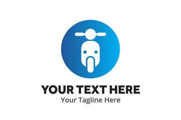 simple motorcycle logo creative design in flat style with color . emotorbike logo creative design for identity and club